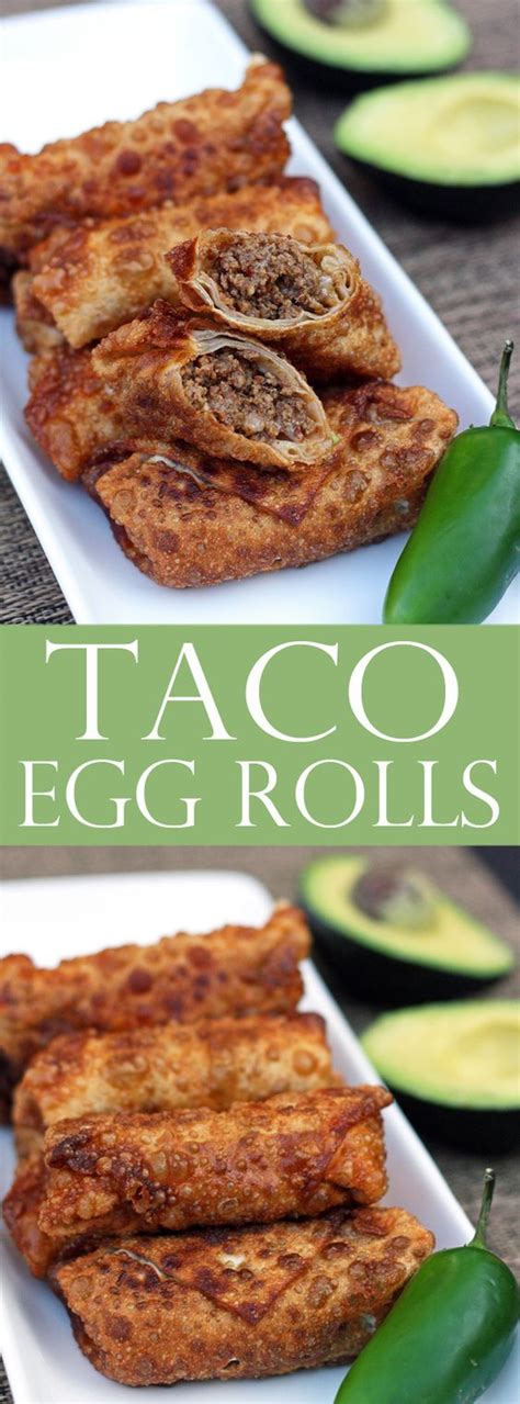 Taco Egg Rolls Recipe Tacos Egg Rolls And Eggs