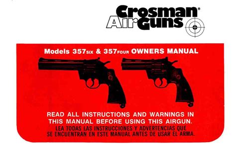 Crosman Model 357 Owners Manual For Sale At 10205533