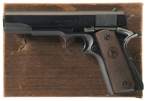 Colt Super 38 Government Model Semi Automatic Pistol With Box