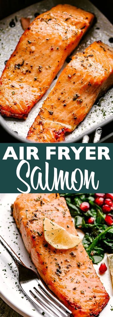 This baked salmon recipe is simple as heck to prepare, and you can enjoy the salmon as is, with i find that oven baked salmon cooks best at higher temperatures for less time. Air Fryer Salmon - Juicy, flaky, and deliciously flavored ...