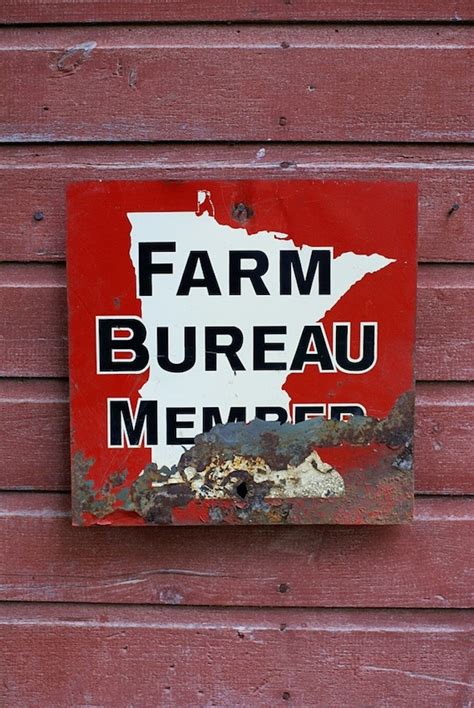 Vintage Metal Farm Bureaustop Sign