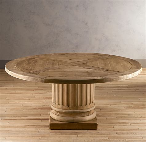 The salvaged wood table have prime qualities and discounts that give you value for money. Salvaged Wood Architectural Column Round Dining Table