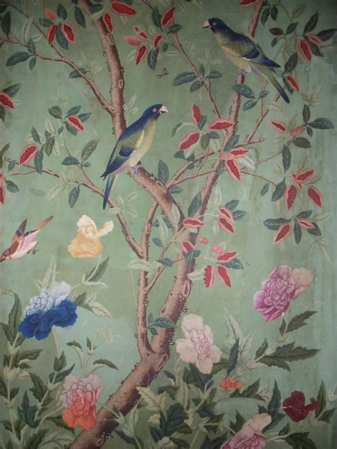 The Bohemian Home Chinese Wallpaper Bird Wallpaper Chinoiserie
