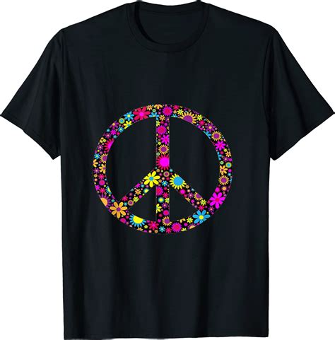 Vintage Floral Peace Sign Clothing