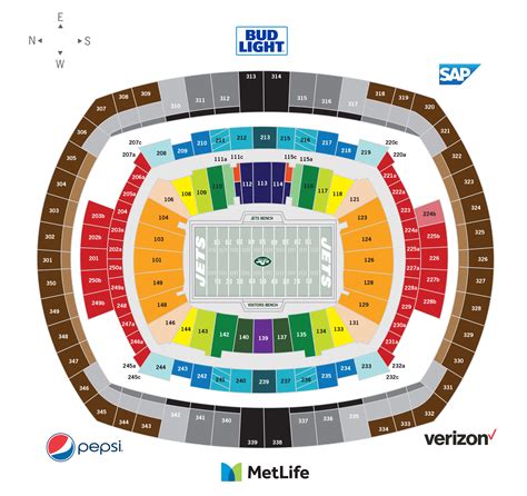 Metlife Stadium Seat Map - Living Room Design 2020