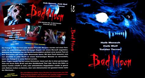 Bad Moon Blu Ray Cover And Label 1996 R2 German Custom