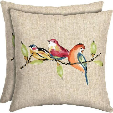 Mainstays Outdoor Patio 16 Square Toss Pillow Set Of 2 Birds