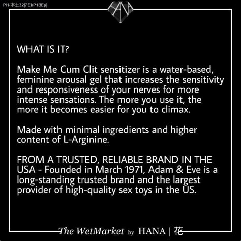 Authentic Make Me Cum Clit Sensitizer Adam Eve Trial Size By The Wetmarket By Hana Lazada Ph