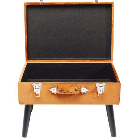 Suitcase Foot Stool Orange Inspiration Furniture Vancouver Bc