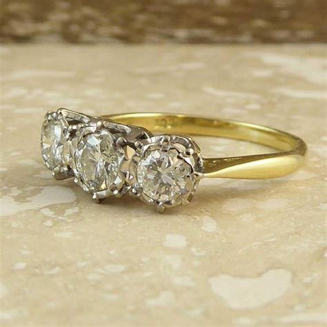 We are well known to be the #1 diamond buyer in southern california, offering the best prices on all certified and uncertified diamonds and diamond engagement rings guaranteed!we will buy any loose or mounted diamond.50 carat and larger (round cut. Vintage 0.50 Carat Diamond Engagement Ring, Three-Stone, Fancy Starburst Setting For Sale at 1stdibs