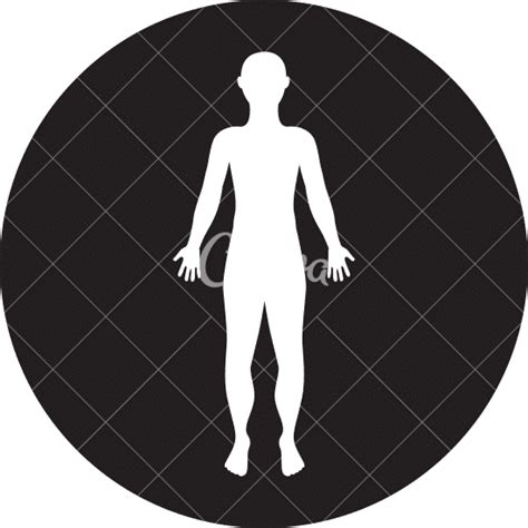 Man Anatomy Silhouette Isolated Icon 素材 Canva可画