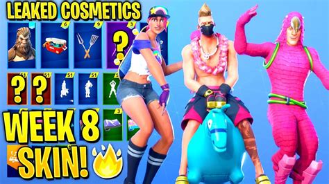 You can find a list of all the upcoming and leaked fortnite skins, pickaxes, gliders, back blings and emotes that'll be coming to the game in the near future. *NEW* All Leaked Fortnite Skins & Emotes..! *WEEK 8 SKIN ...