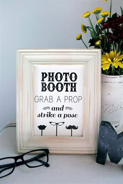 Instant Download 8x10 Photo Booth Sign Diy Wedding Reception