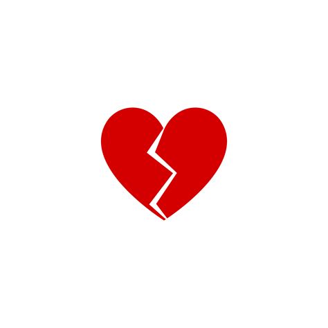 Heart Broken Flat Design Icon Vector 544274 Vector Art At Vecteezy