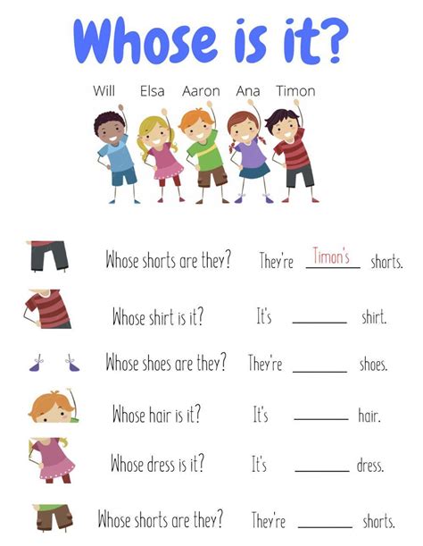 Whose Is It Interactive Worksheet Live Worksheets