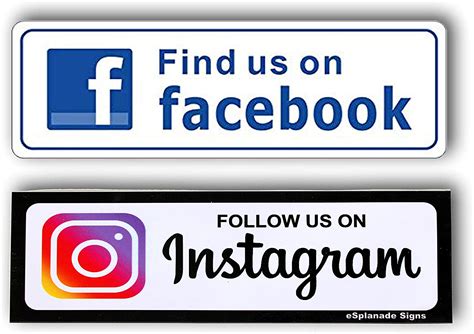 Esplanade Instagram Facebook Sign Sticker Autocollant Instagram Et