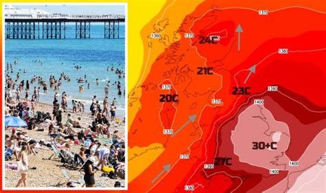 UK Heatwave Britons Face Imminent 30C Blast As New Maps Show Hot