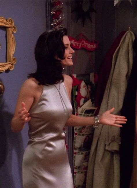 courtney cox on friends courtney cox monica slip dress satin actresses silk friends