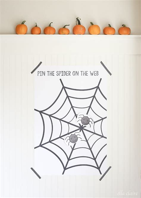 Pin The Spider On The Web Free Printable Ella Claire And Co