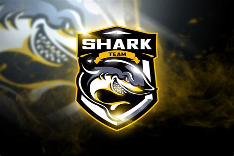 A collection of stunning shark logo templates, millions of icons. Shark Team - Mascot & Esport Logo ~ Logo Templates ...