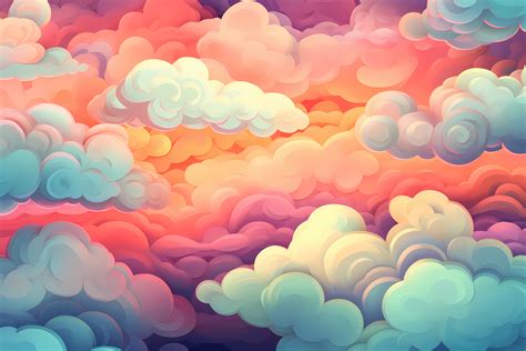 Cute Colorful Clouds Background Free Stock Photo Picjumbo