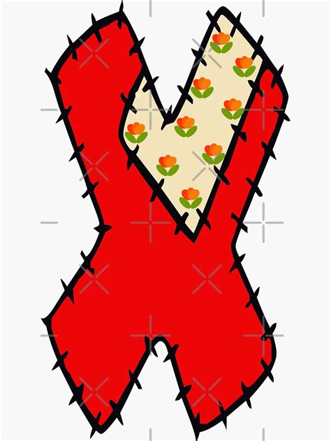 Cartoon Alphabet Letter X Sticker For Sale By Eriktartufo Redbubble
