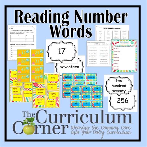 Reading Number Words Activities By The Curriculum Corner The
