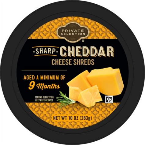 Private Selection Aged Sharp Cheddar Shredded Cheese 10 Oz Harris