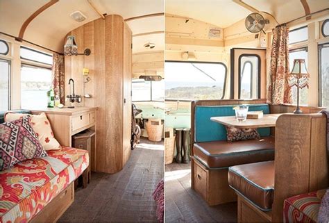 Inspired Picture Of Short Bus Conversion Interior Ideas For Cozy Living