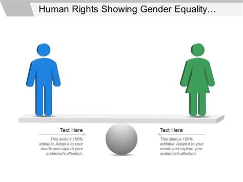 Human Rights Showing Gender Equality With Human Silhouettes And
