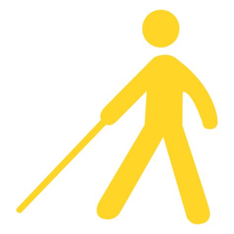 Blind Person Stick Cane Silhouette Transparent Png And Svg Vector File