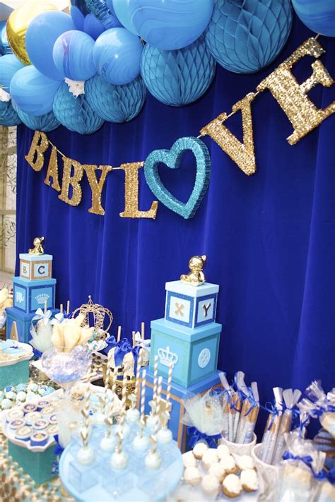 Royal Blue Prince Baby Shower Main Table Baby Shower Ideas Themes
