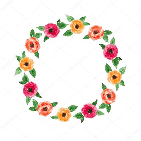 Download Simple and cute floral oval wreath — Stock Vector © oksana ...
