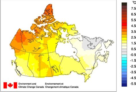 Average Annual Temperature Map Canada
