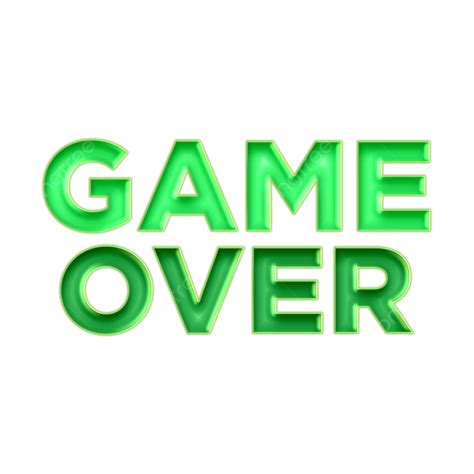Game Over Clipart Png Images Game Over Word Effect Transparent