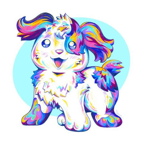 Jumped Through A Rainbow By Sipporah Art And Illustration Puppy