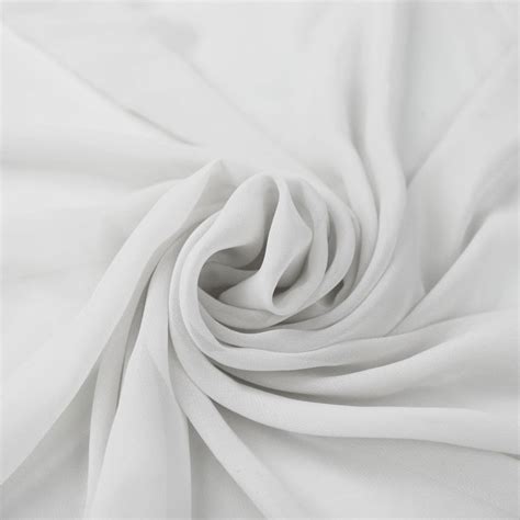 Hi Multi Chiffon Fabric By The Yard White