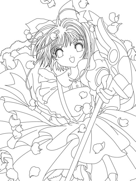 Printable Cardcaptor Sakura Coloring Pages Anime Coloring Pages