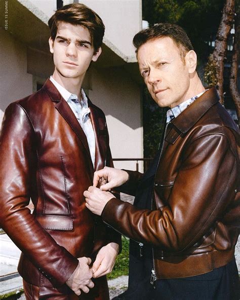 Rocco Siffredi And His Son Leonardo Tano Shot In Berluti Mens Leather Clothing Leather Outfit