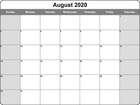 It can be printed as needed, as many copies as needed. August 2020 Calendar Australia Printable - 2019 Calendars ...