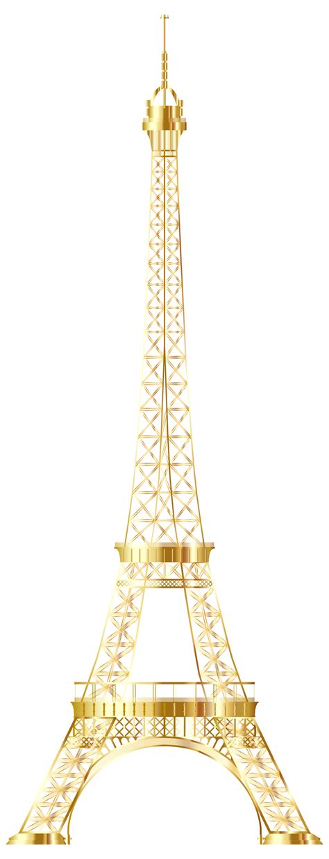 Maybe you would like to learn more about one of these? Eiffel Tower Gold No Background | Eiffel tower, Paris ...