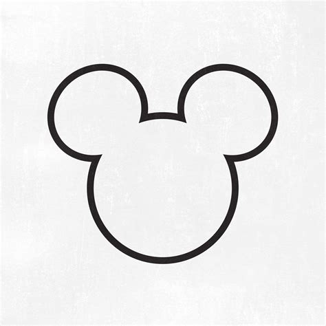 Mickey Head Outline Tattoo