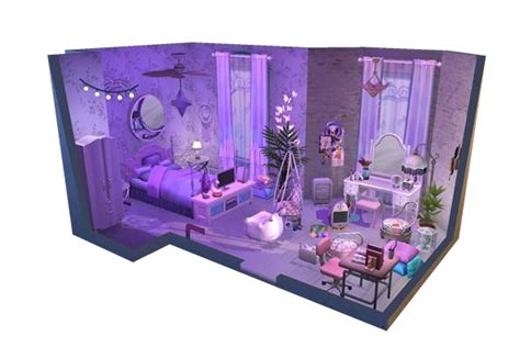 Cozy Gamer Girl Bedroom The Sims 4 Rooms Lots Curseforge