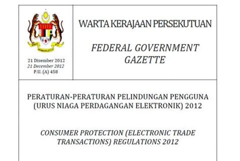 For the purpose of the exercise by the federal trade commission of its functions and powers under. Malaysian Regulation and Consumer Protection of eCommerce ...