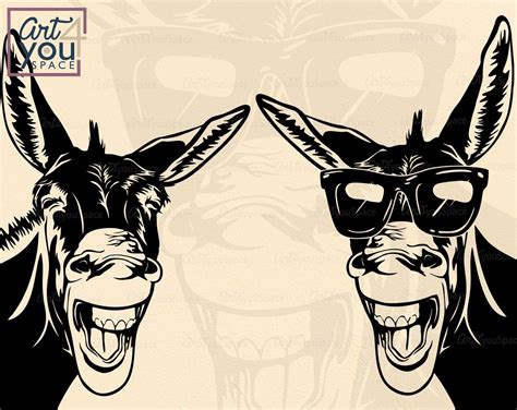 Art And Collectibles Donkey Cut File Farm Animal Svg Donkey Svg For