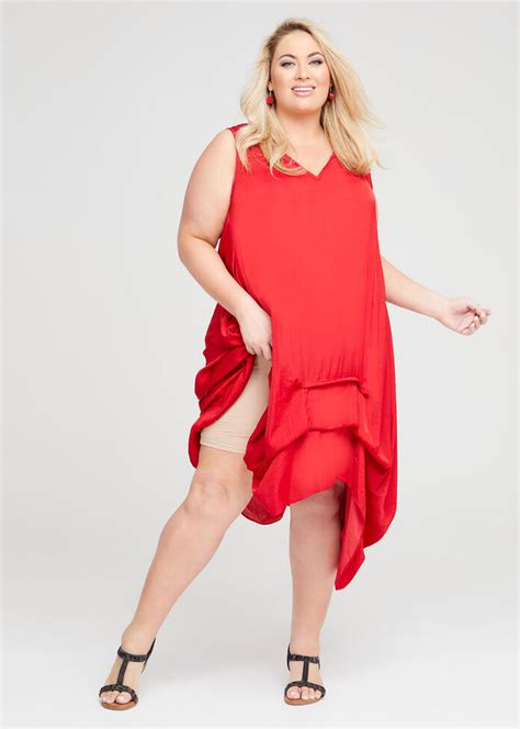 Shop Luxe Diva Drape Dress In Red Sizes 12 30 Taking Shape Au