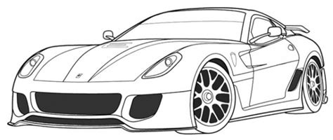 Coloriage Ferrari Coupé Dessin Gratuit à Imprimer