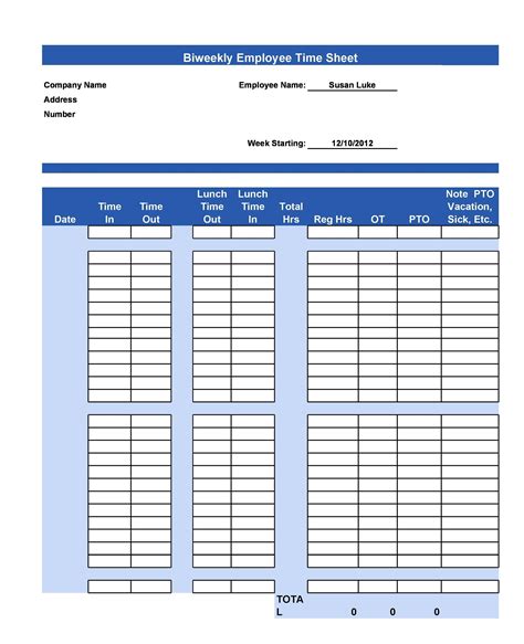 Example Of Timesheet For Employee Login Pages Info