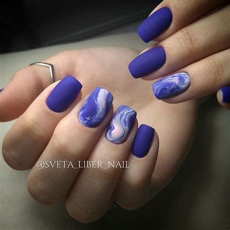65 Blue Nail Art Ideas Blue Nails Violet Nails Nail Art Designs