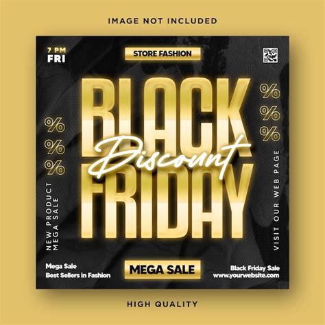 Premium Psd Black Friday Discount Banner Template
